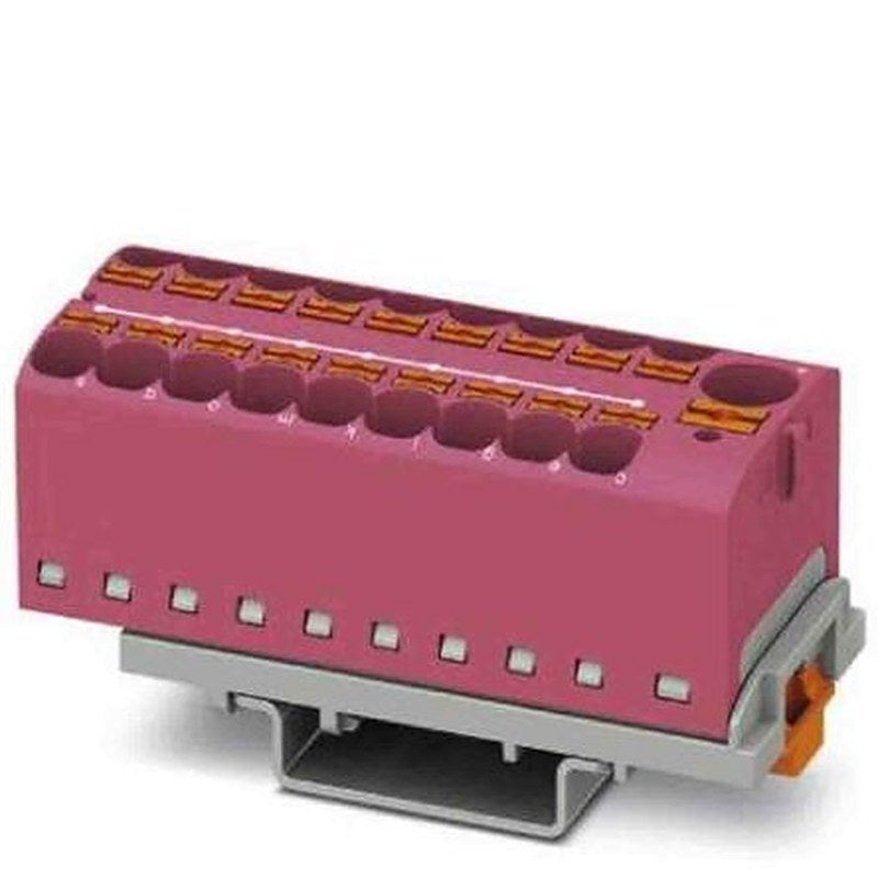 Phoenix Contact Distribution Block, 19 Way, 800V, 32A, Pink