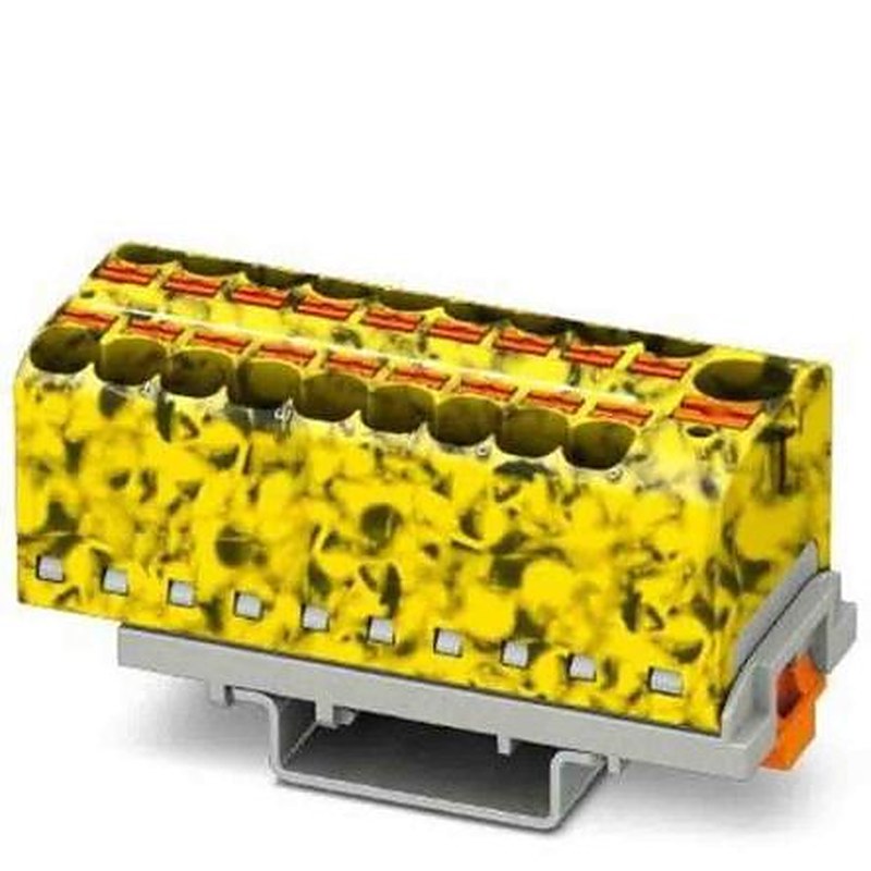 Phoenix Contact Distribution Block, 19 Way, 800V, 32A, Yellow, Black