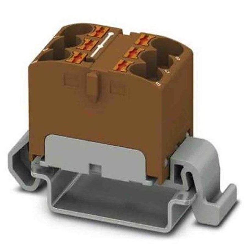 Phoenix Contact Distribution Block, 6 Way, 800V, 32A, Brown