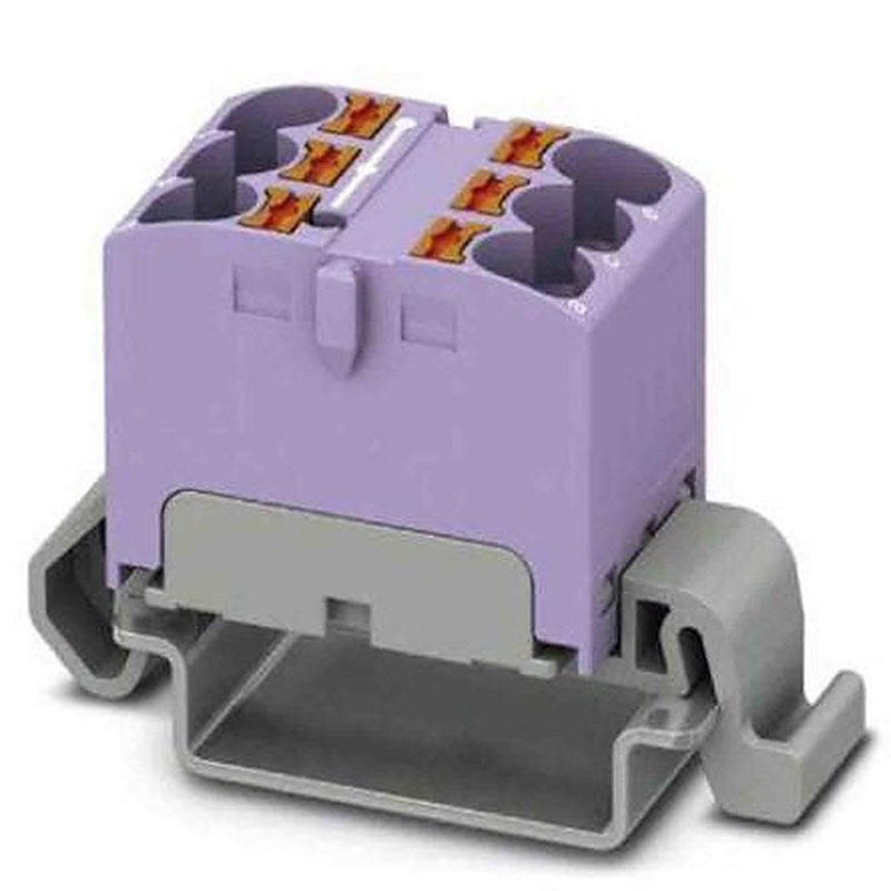 Phoenix Contact Distribution Block, 6 Way, 800V, 32A, Violet