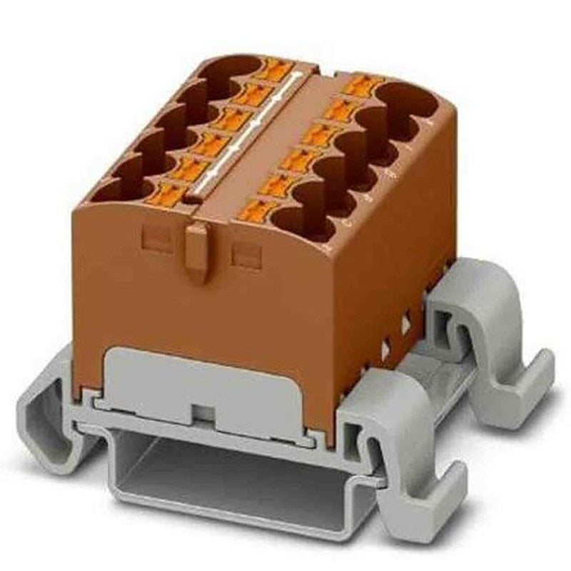 Phoenix Contact Distribution Block, 12 Way, 800V, 32A, Brown