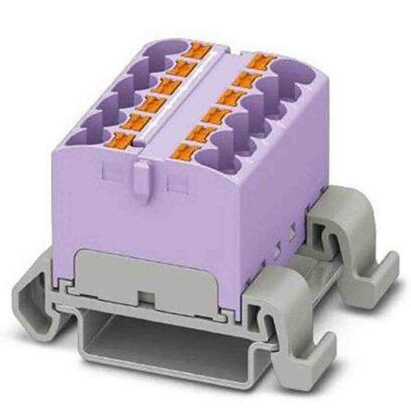 Phoenix Contact Distribution Block, 12 Way, 800V, 32A, Violet
