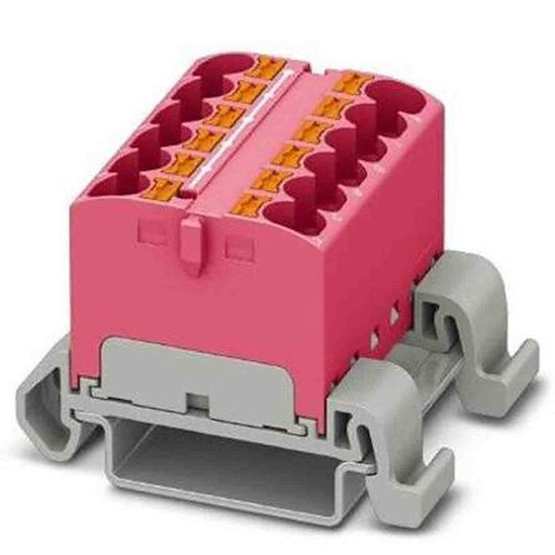 Phoenix Contact Distribution Block, 12 Way, 800V, 32A, Pink