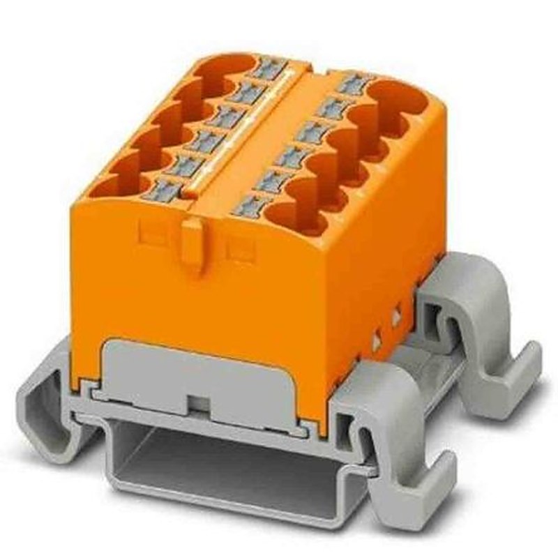 Phoenix Contact Distribution Block, 12 Way, 800V, 32A, Orange