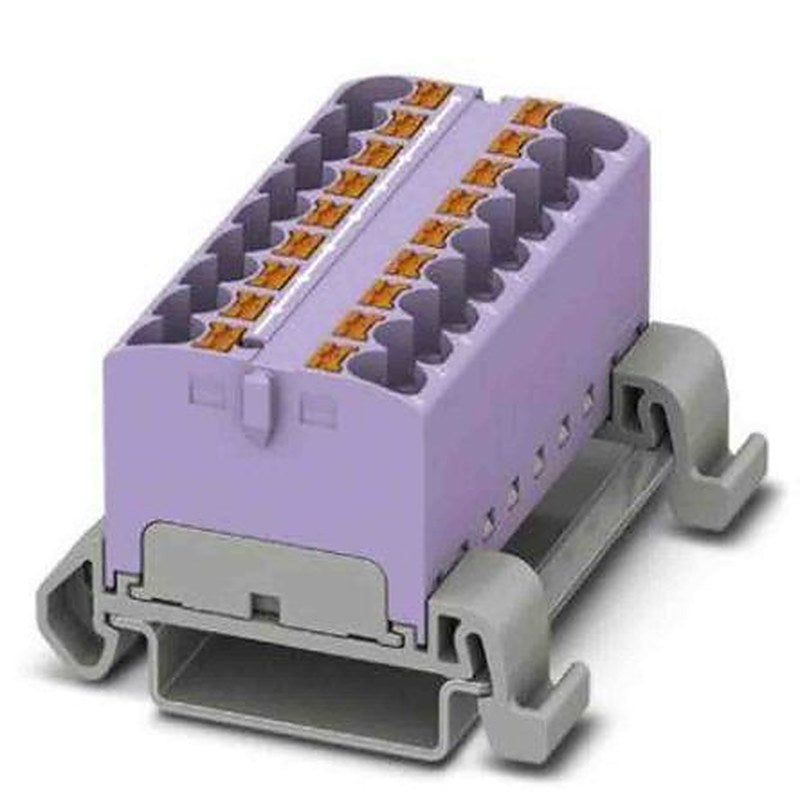 Phoenix Contact Distribution Block, 18 Way, 800V, 32A, Violet