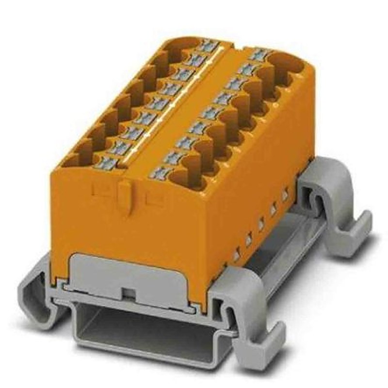 Phoenix Contact Distribution Block, 18 Way, 800V, 32A, Orange