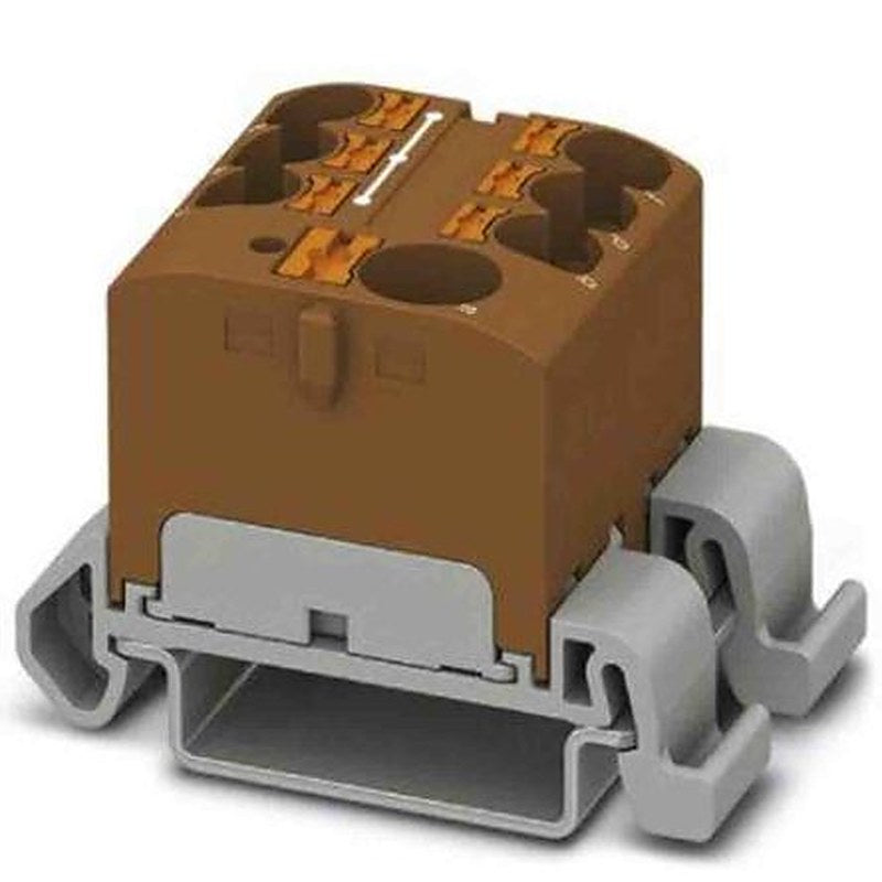 Phoenix Contact Distribution Block, 7 Way, 450V, 32A, Brown