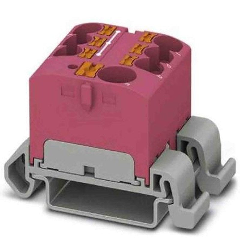 Phoenix Contact Distribution Block, 7 Way, 450V, 32A, Pink