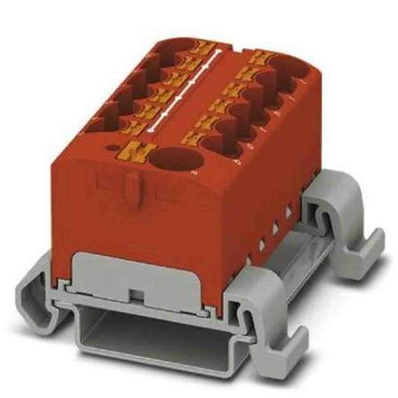 Phoenix Contact Distribution Block, 13 Way, 800V, 32A, Red