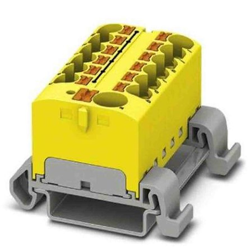 Phoenix Contact Distribution Block, 13 Way, 800V, 32A, Yellow