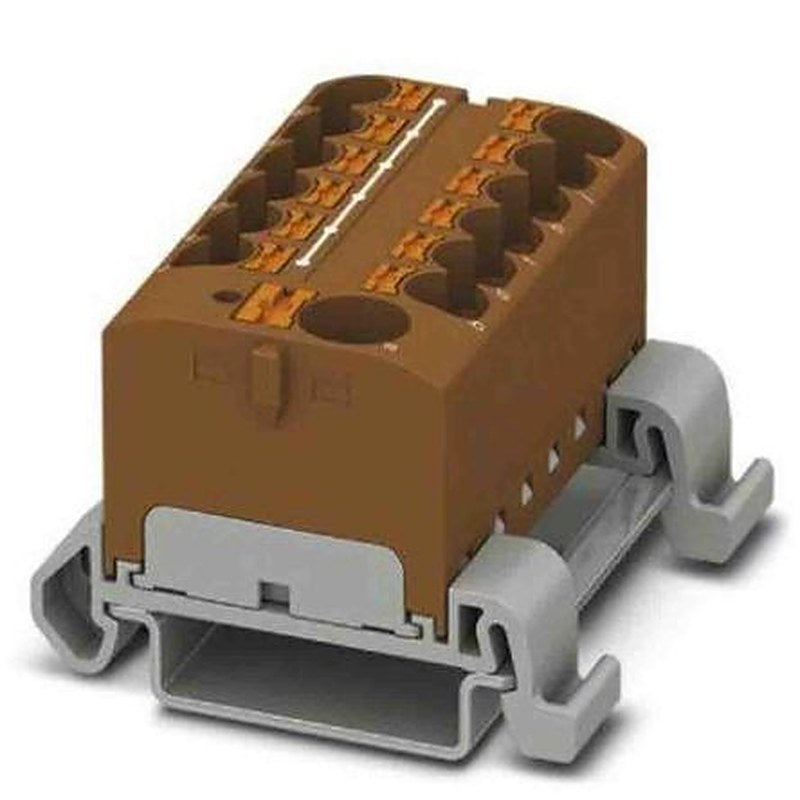 Phoenix Contact Distribution Block, 13 Way, 800V, 32A, Brown