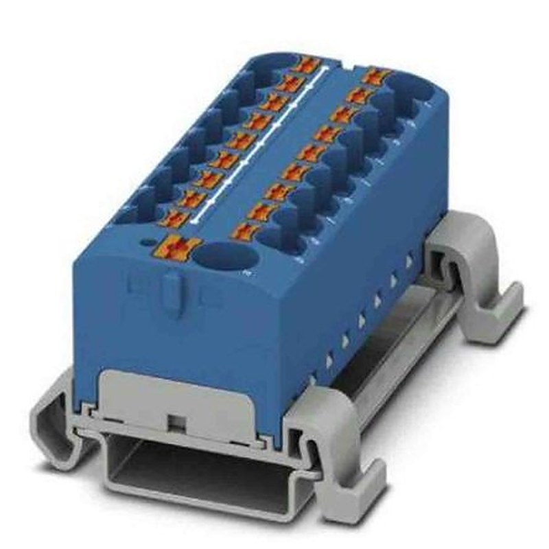 Phoenix Contact Distribution Block, 19 Way, 800V, 32A, Blue
