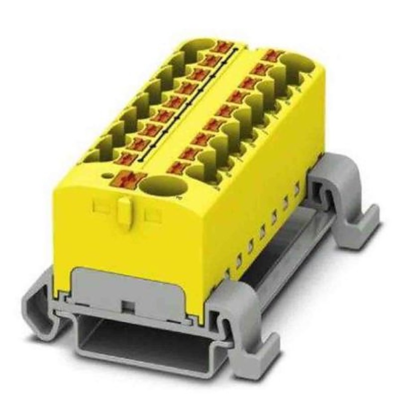 Phoenix Contact Distribution Block, 19 Way, 800V, 32A, Yellow