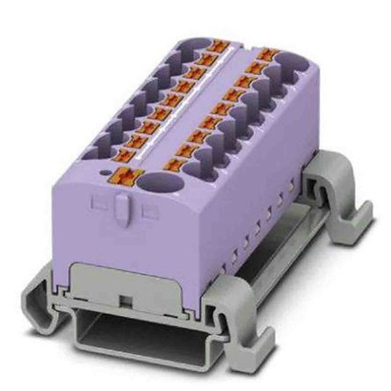 Phoenix Contact Distribution Block, 19 Way, 800V, 32A, Violet