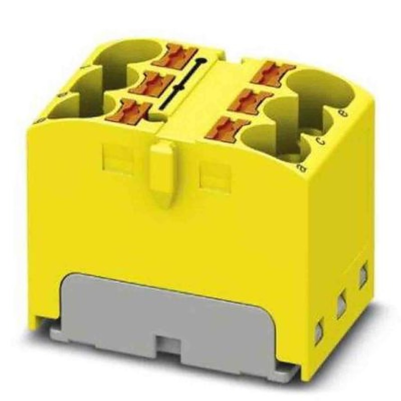 Phoenix Contact Distribution Block, 6 Way, 630V, 32A, Yellow
