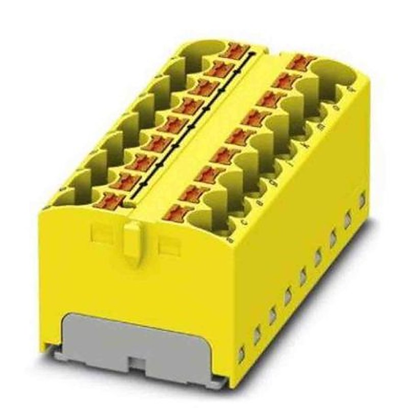 Phoenix Contact Distribution Block, 18 Way, 450V, 32A, Yellow
