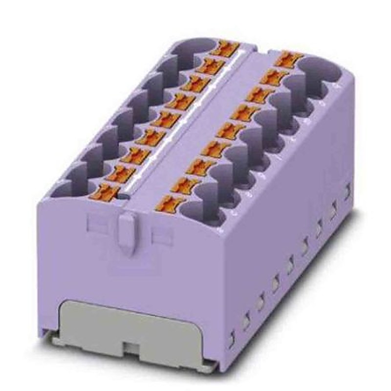 Phoenix Contact Distribution Block, 18 Way, 450V, 32A, Violet