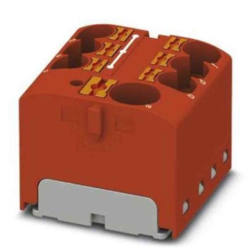 Phoenix Contact Distribution Block, 7 Way, 450V, 32A, Red