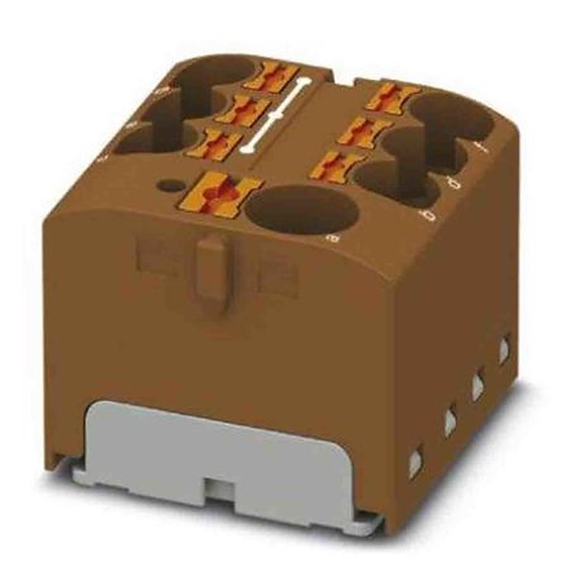 Phoenix Contact Distribution Block, 7 Way, 450V, 32A, Brown