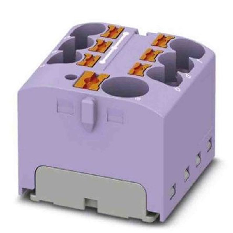 Phoenix Contact Distribution Block, 7 Way, 450V, 32A, Violet