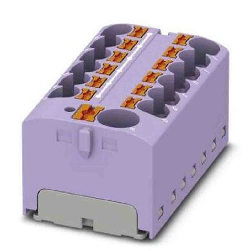 Phoenix Contact Distribution Block, 13 Way, 450V, 32A, Violet