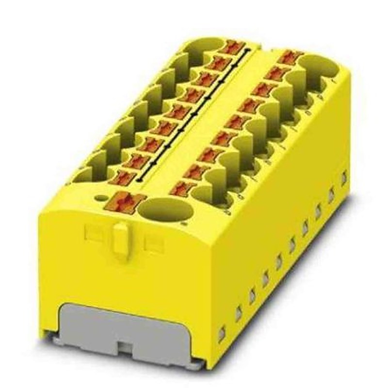 Phoenix Contact Distribution Block, 19 Way, 450V, 32A, Yellow