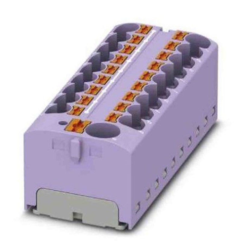 Phoenix Contact Distribution Block, 19 Way, 450V, 32A, Violet