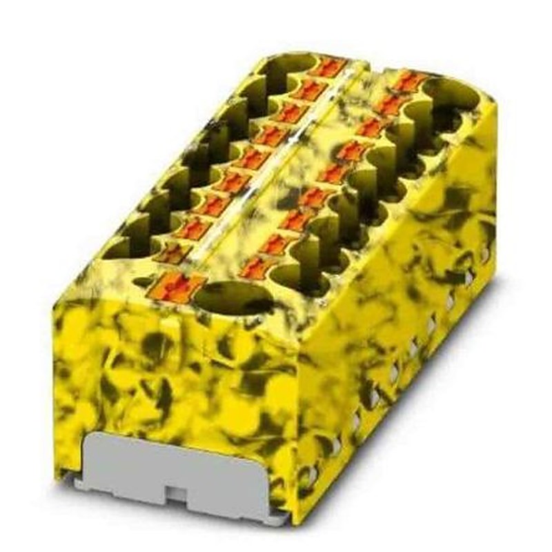 Phoenix Contact Distribution Block, 19 Way, 450V, 32A, Black, Yellow