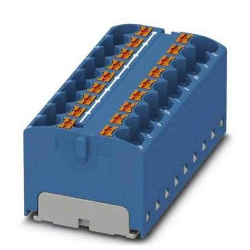 Phoenix Contact Distribution Block, 18 Way, 450V, 32A, Blue