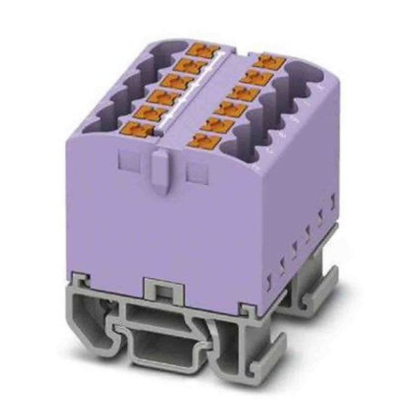 Phoenix Contact Distribution Block, 12 Way, 690V, 24A, Violet