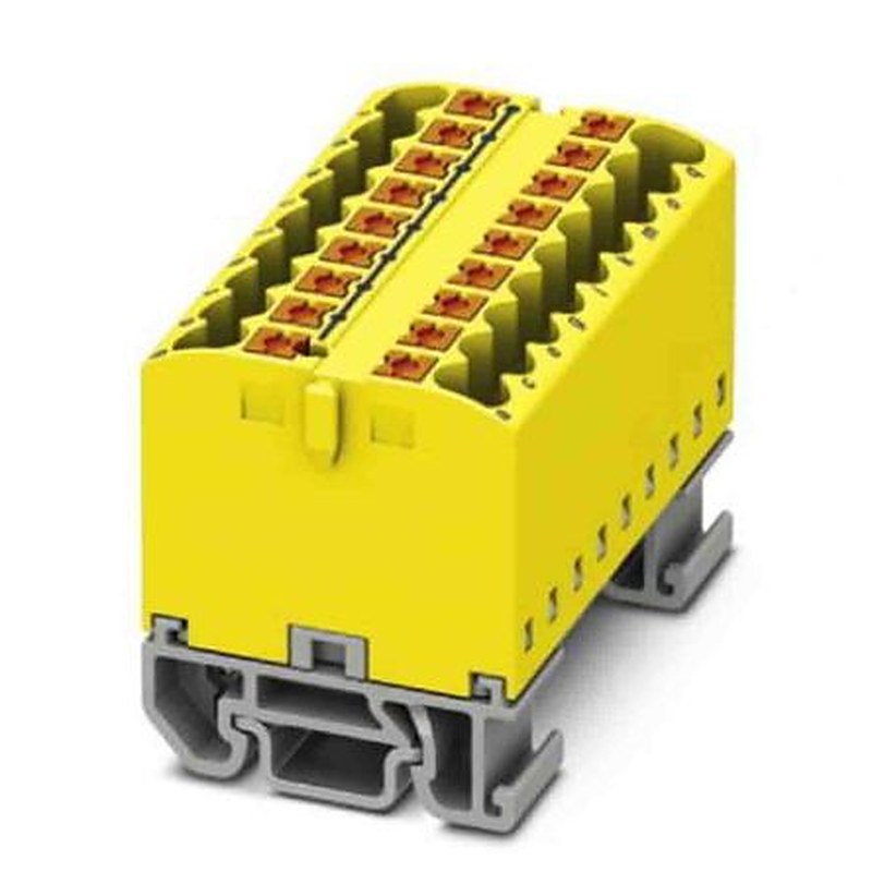 Phoenix Contact Distribution Block, 18 Way, 690V, 24A, Yellow