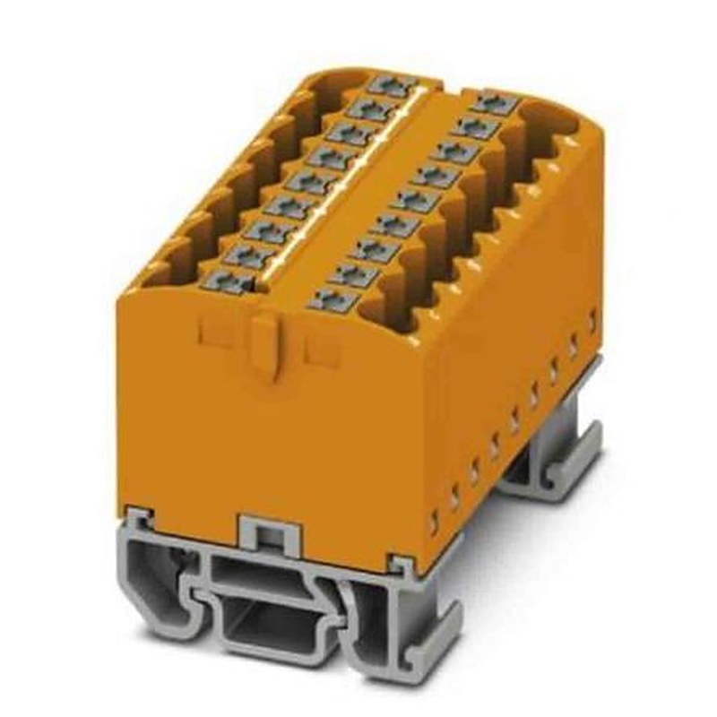 Phoenix Contact Distribution Block, 18 Way, 690V, 24A, Orange