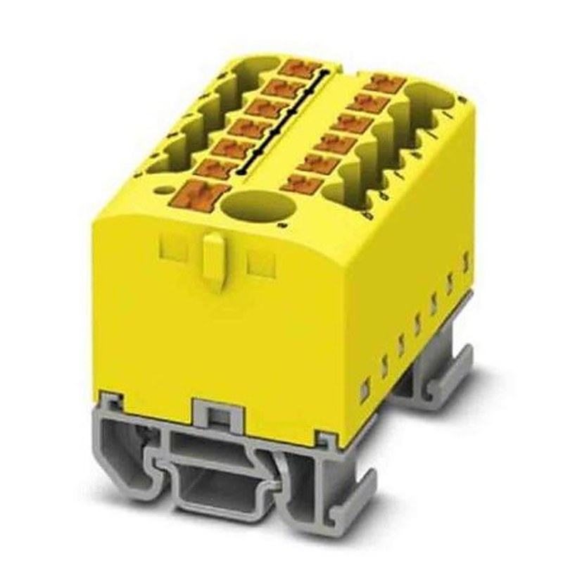 Phoenix Contact Distribution Block, 13 Way, 690V, 24A, Yellow
