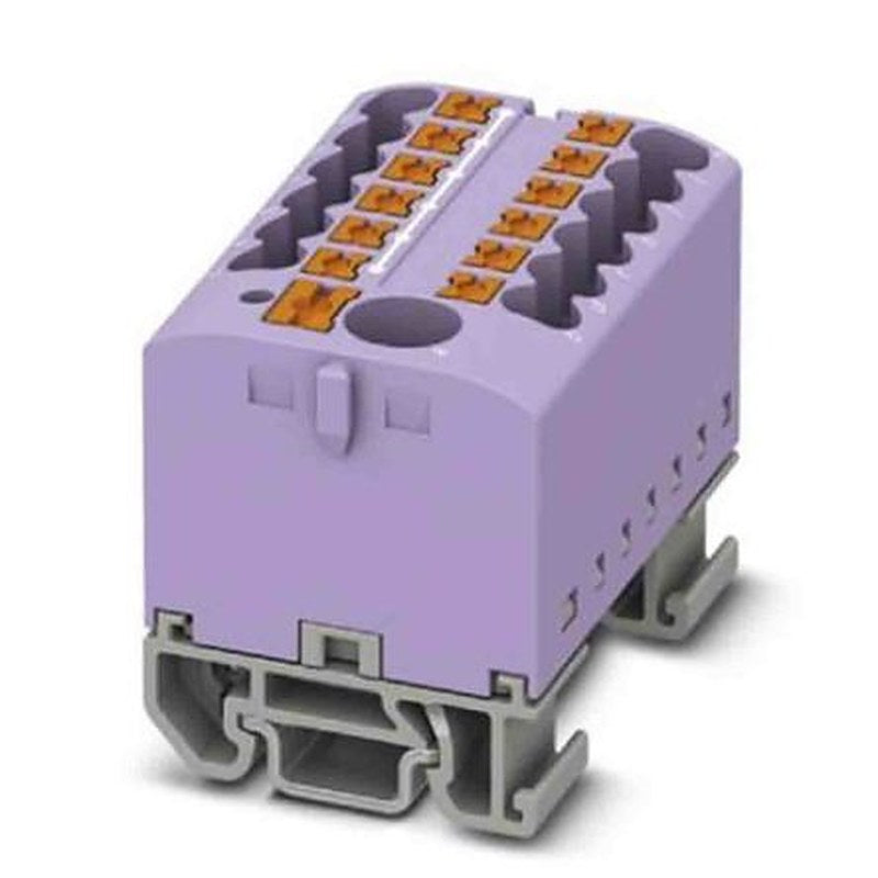 Phoenix Contact Distribution Block, 13 Way, 690V, 24A, Violet