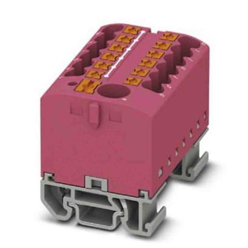 Phoenix Contact Distribution Block, 13 Way, 690V, 24A, Pink
