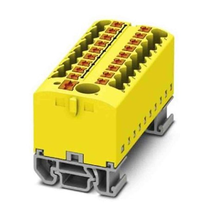 Phoenix Contact Distribution Block, 19 Way, 690V, 24A, Yellow