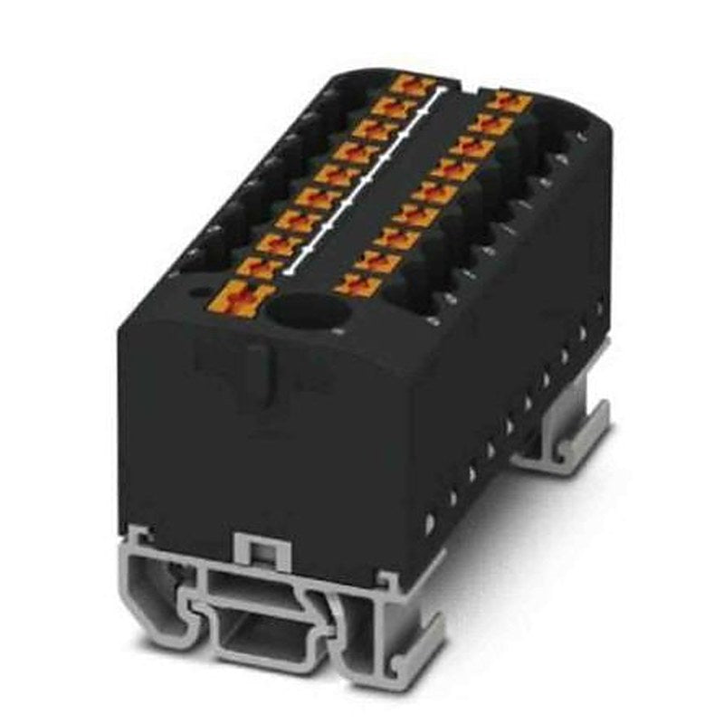 Phoenix Contact Distribution Block, 19 Way, 690V, 24A, Black