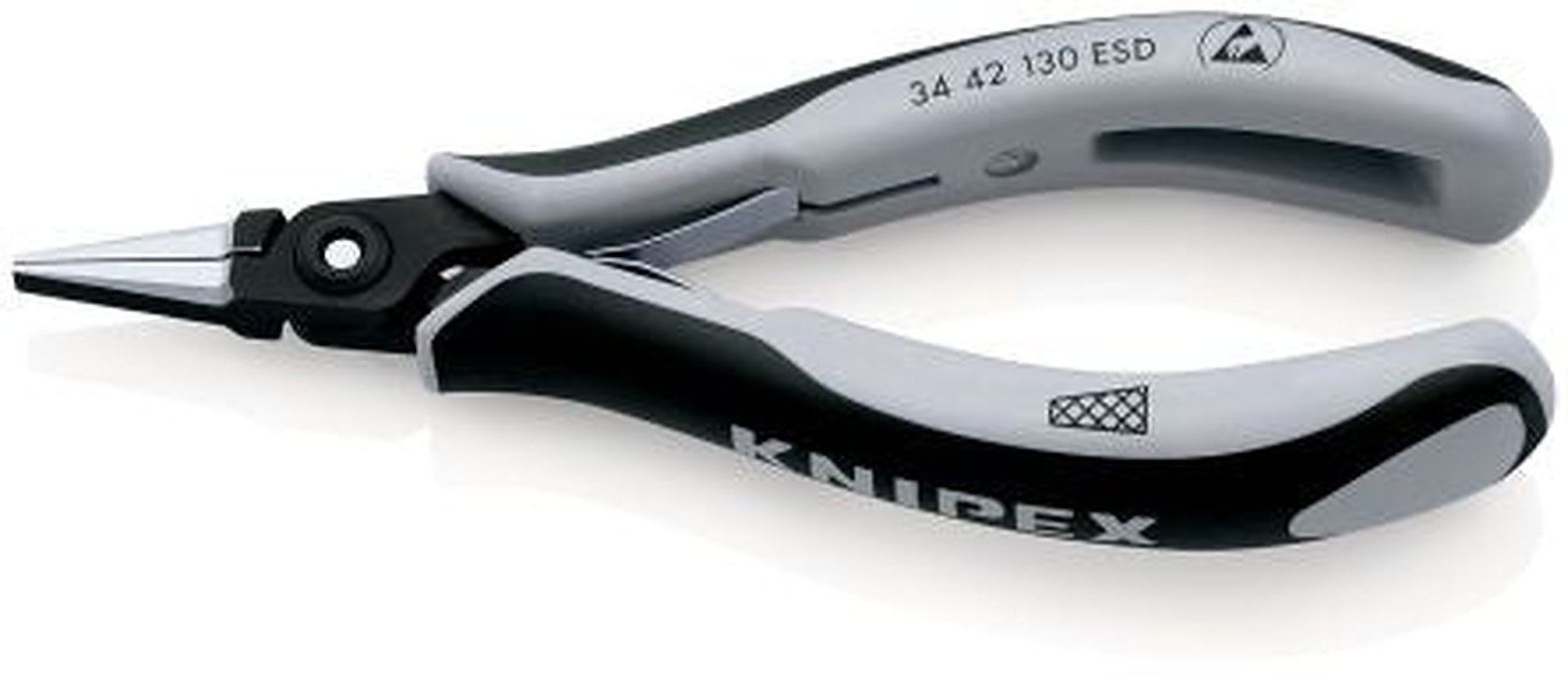 Knipex 34 42 1-Piece Round Nose Plier, 136mm Overall, 22mm Jaw ESD Safe