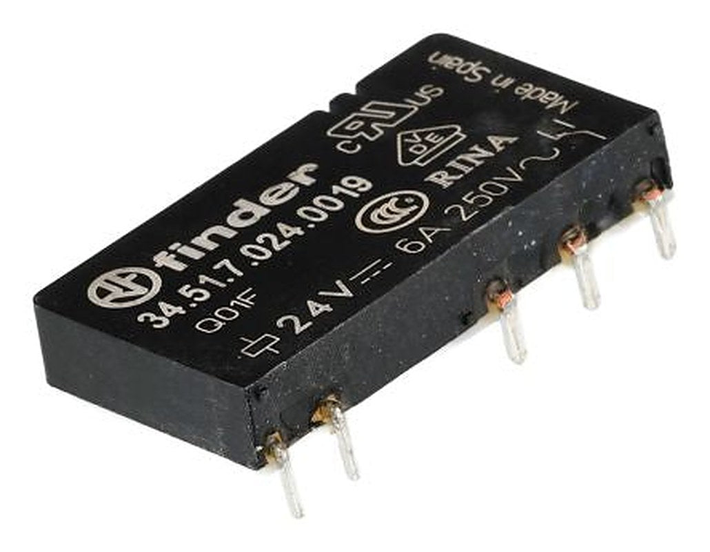 Finder PCB Power Relay, 24V dc Coil, 6A Switching Current, SPDT