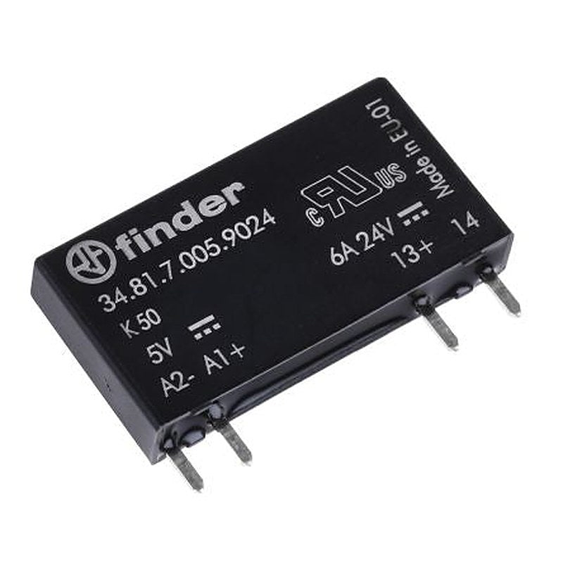 Finder 34 Series Solid State Relay, 6 A Load, PCB Mount, 24 V dc Load, 12V Control