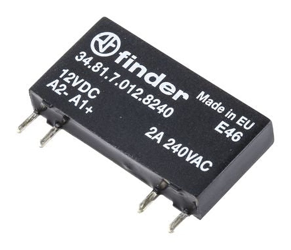 Finder 34 Series Solid State Relay, 2 A Load, PCB Mount, 240 V ac Load, 17V Control