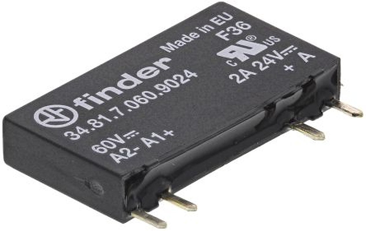 Finder 34 Series Solid State Relay, 6 A Load, PCB Mount, 24 V dc Load, 60V dc Control