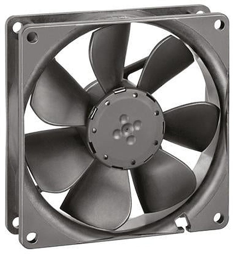 ebm-papst 3400 N Series Axial Fan, 12V dc, 84 m³/h, 2.2 W, 183 mA Max, IP68 92 mm 92mm 25.4 mm