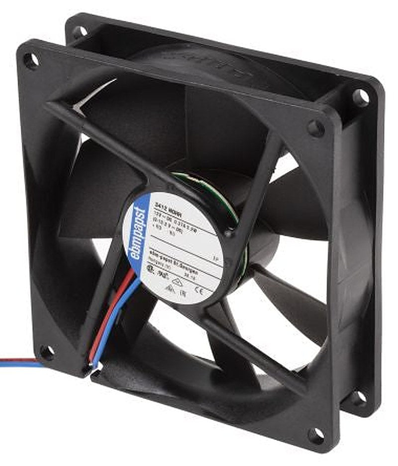 ebm-papst 3400 N Series Axial Fan, 12V dc, 102 m³/h, 3.2 W, IP68 92 mm 92mm 25 mm