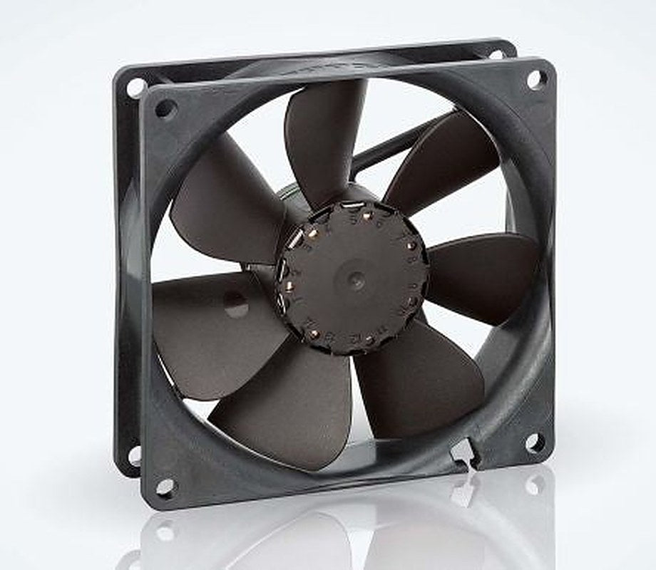 ebm-papst 3400 N Series Axial Fan, 24V dc, 84 m³/h, 2.3 W, 100 mA Max, IP20 92 mm 92mm 25.4 mm