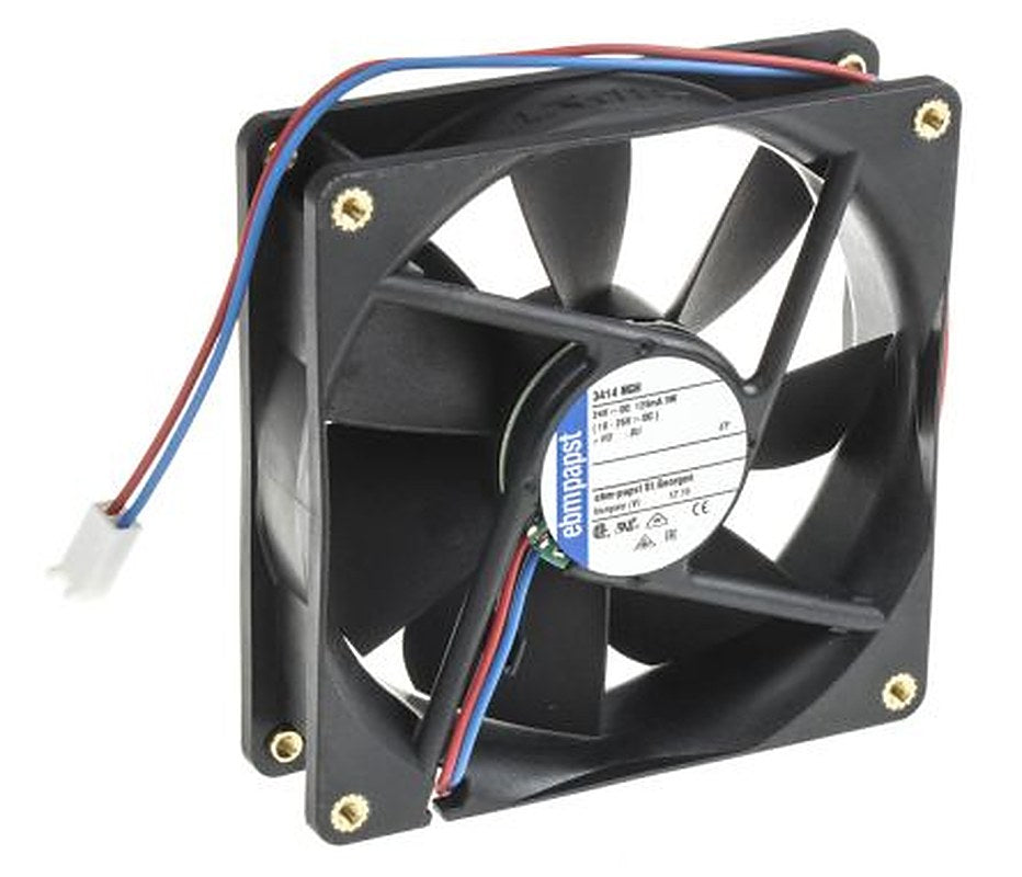 ebm-papst 3400 N Series Axial Fan, 24V dc, 94 m³/h, 3 W, IP68 92 mm 25mm 25 mm