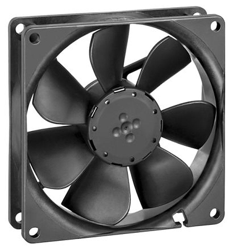 ebm-papst 3400 N Series Axial Fan, 24V dc, 94 m³/h, 3 W, 130 mA Max, IP20 92 mm 92mm 25.4 mm