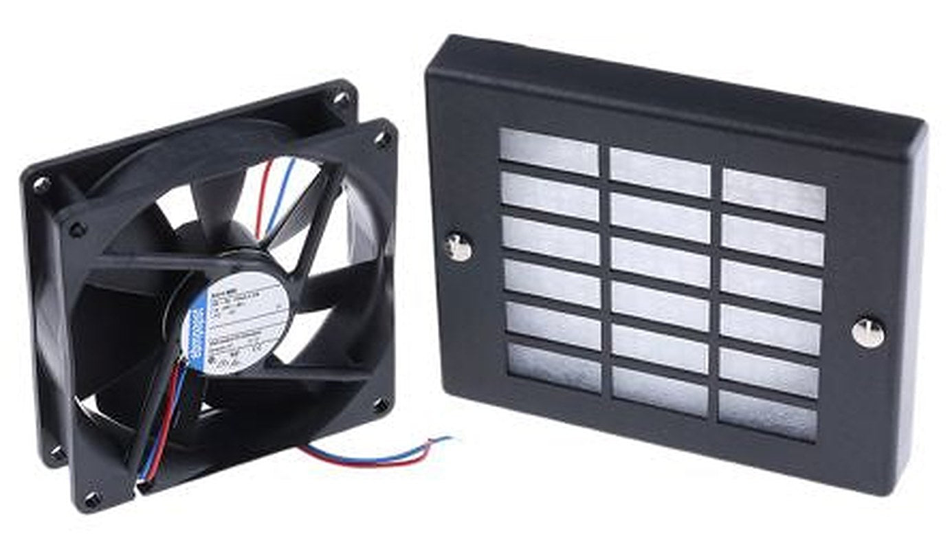ebm-papst 3400 N Series Axial Fan Kit, 24V dc, 102 m³/h, 2.7 W, IP68 92 mm 25mm 25 mm