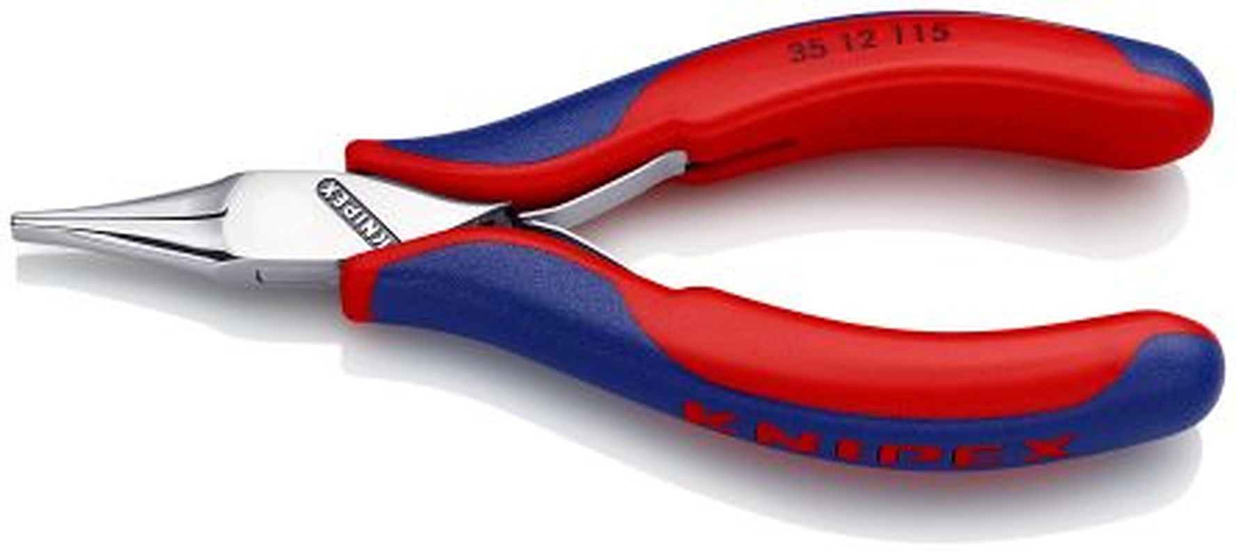 Knipex 35 12 1-Piece Flat Nose Plier, 115mm Overall External, 22.5mm Jaw