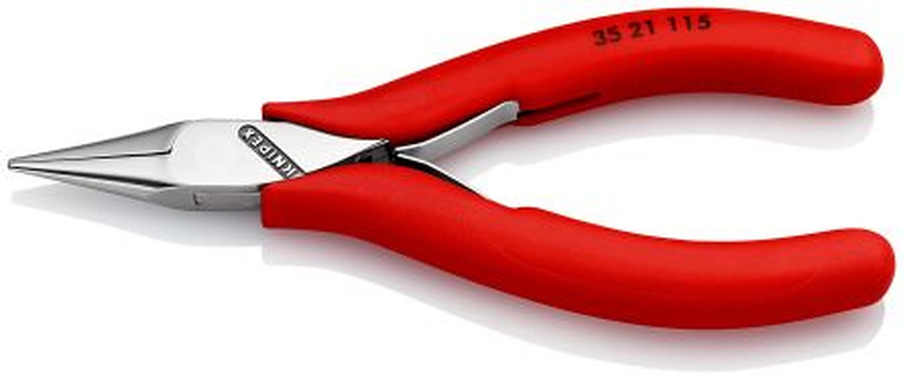 Knipex 35 21 1-Piece Long Nose Plier, 115mm Overall, 22.5mm Jaw